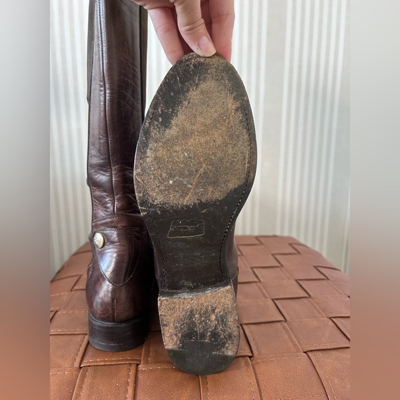 Alberto Fasciani Brown Italian Leather Riding Boots Women’s Size 37.5 - Picture 10 of 14